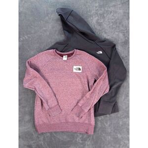 The North Face Women’s Sweatshirt Bundle Size Large Black Hoodie & Crewneck Set